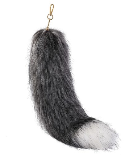 1pc Super Large Fox Tail Pendant Keychain | Handbag, Tote Bag, Crossbody Bag Hanging Charm - Car Keychain Cos Tail Ender, Zinc Alloy Material