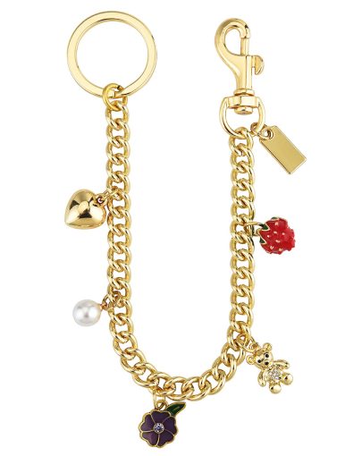 Women's Bag Fashion Embroidery Thread Shoulder Bag Chain Small Square Bag Cross-border New Flower Rainbow Bear Lock Pendant Oblique Wholesale