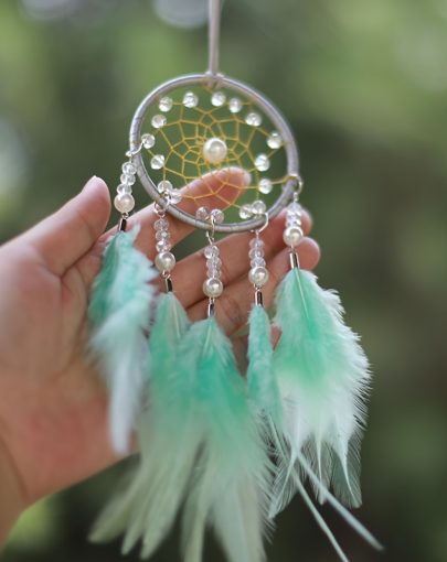 A Dreamcatcher in Multiple Colors, a  Ornament, Birthday Gift, Bag Charm, Handmade Craft, Present, Celebration