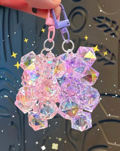 Creative Diamond Shape Keychain Accessory, Cute And Versatile Bag Charm