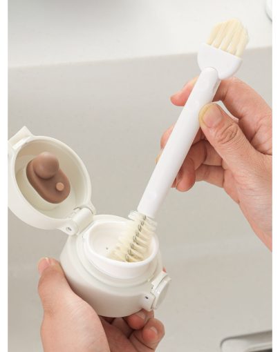 Multi-Functional Dual-Head Brush for Cleaning Cup Lids, Kitchen Stoves, Sinks, And Rice Cooker Gaps