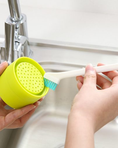 Double-ended Gap Cleaning Brush with Scraper and Brush for Cup Lids, Portable Door and Window Gap Cleaning Brush, Bottle Brush, Cross-border